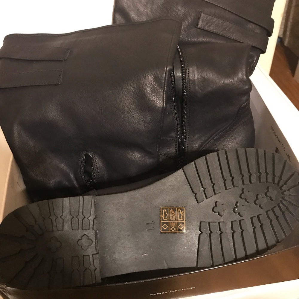 Knee high black boots